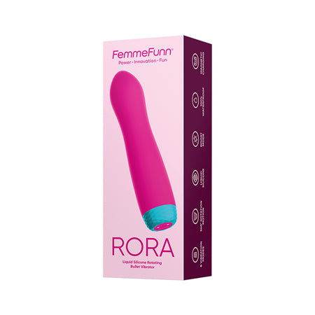 FemmeFunn Rora Rechargeable Silicone Rotating Bullet Vibrator Pink - Not Very Vanilla