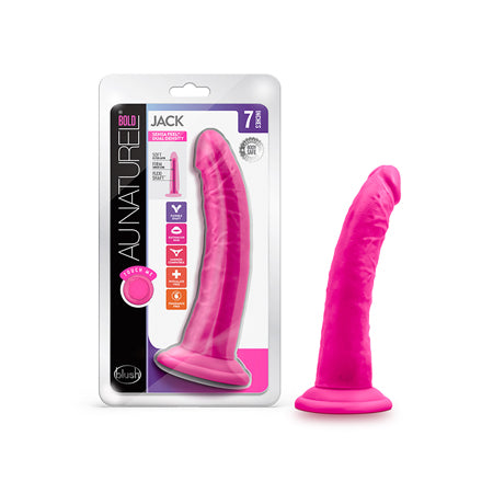 Blush Au Naturel Bold Jack 7 in. Posable Dual Density Dildo with Suction Cup Pink - Not Very Vanilla