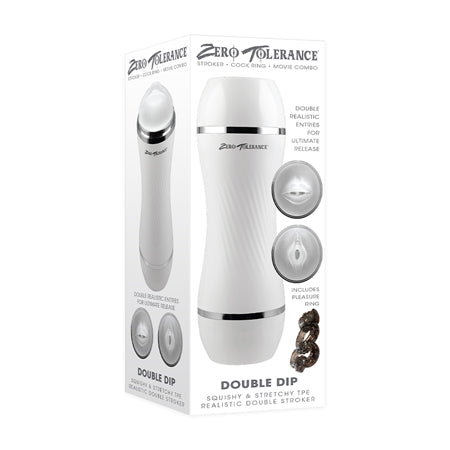 Zero Tolerance Double Dip Dual-Ended Realistic Stroker with Movie Download White - Not Very Vanilla