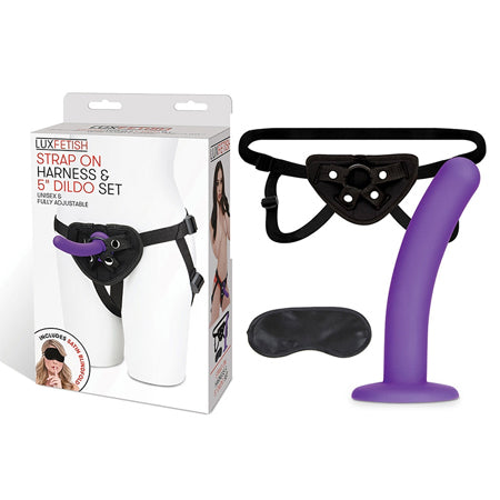 Lux Fetish Strap-On Harness & 5 in. Dildo Set - Not Very Vanilla