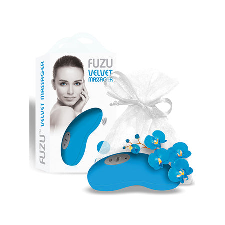 Fuzu Vibrating Palm Massager Neon Blue - Not Very Vanilla