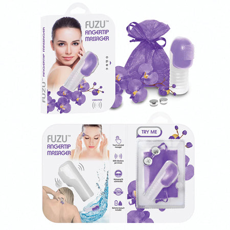 Fuzu Vibrating Fingertip Massager Neon Purple - Not Very Vanilla