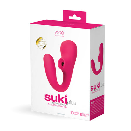 Vedo Suki Plus Rechargeable Dual Sonic Vibe Foxy Pink - Not Very Vanilla