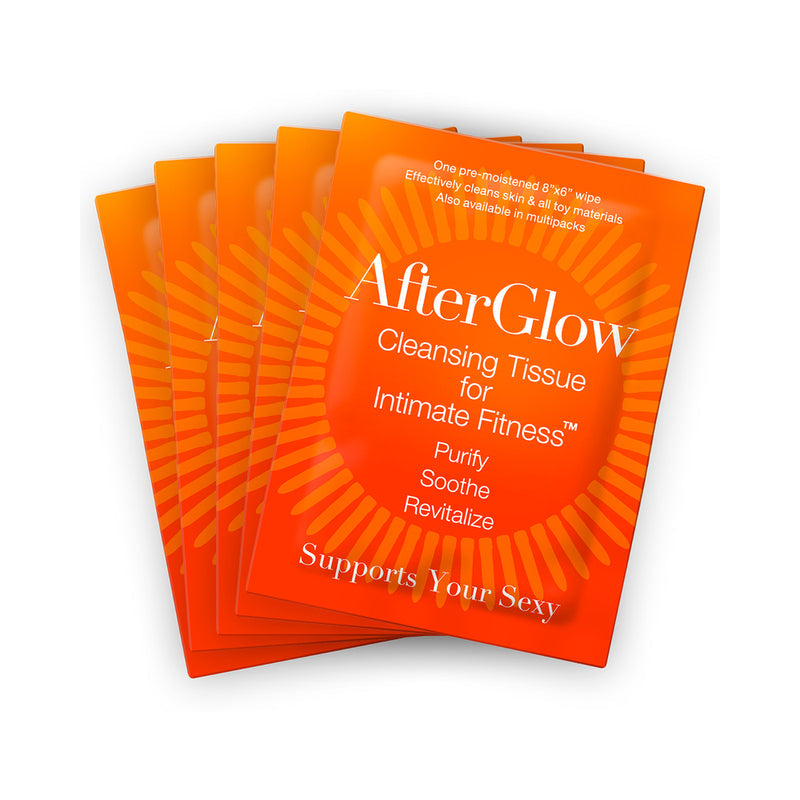 AfterGlow Cleansing Tissues for Intimate Fitness Singles 50-Pack