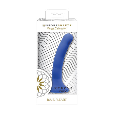 Sportsheets Merge Collection Please 5 in. Silicone Dildo Blue - Not Very Vanilla