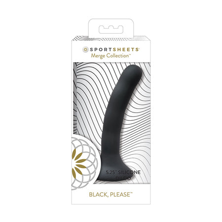 Sportsheets Merge Collection Please 5 in. Silicone Dildo Black - Not Very Vanilla