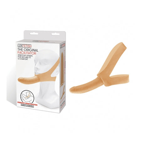 Lux Fetish The Original Facilitator Chin Strap-On Cream - Not Very Vanilla