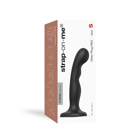 Strap-On-Me Hybrid Collection Silicone Dildo Plug P&G Black S - Not Very Vanilla