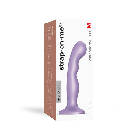 Strap-On-Me Hybrid Collection Silicone Dildo Plug P&G Metallic Lilac M - Not Very Vanilla