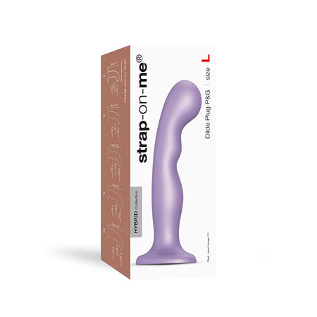 Strap-On-Me Hybrid Collection Silicone Dildo Plug P&G Metallic Lilac L - Not Very Vanilla