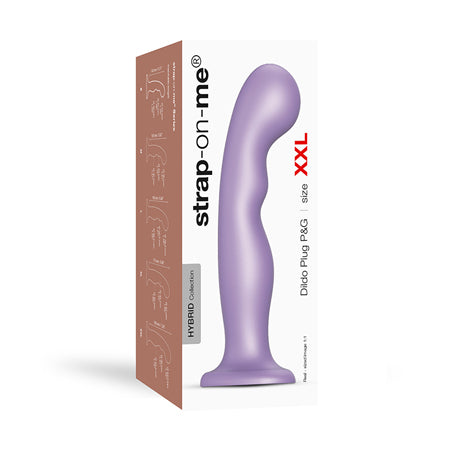 Strap-On-Me Hybrid Collection Silicone Dildo Plug P&G Metallic Lilac XXL - Not Very Vanilla