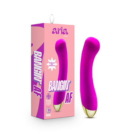 Aria Bangin' AF Rechargeable Silicone G-Spot Vibrator Purple - Not Very Vanilla