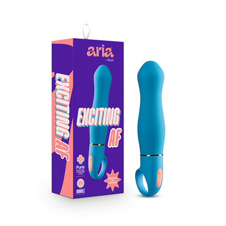 Aria Exciting AF Silicone Vibrator Blue - Not Very Vanilla