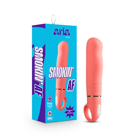 Aria Smokin' AF Silicone Vibrator Coral - Not Very Vanilla