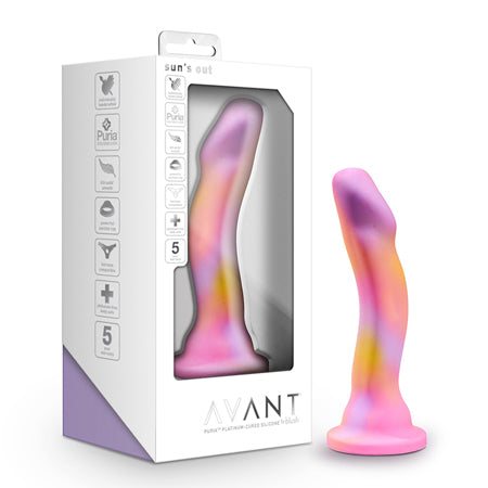 Avant Sun's Out 7.5 in. Silicone Dildo with Suction Cup Pink - Not Very Vanilla