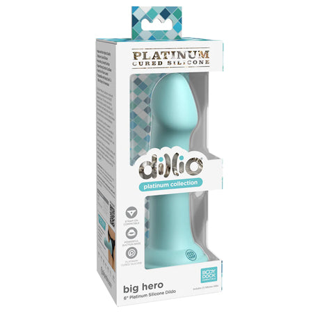 Dillio Platinum Collection Big Hero 6 in. Silicone Dildo Teal - Not Very Vanilla