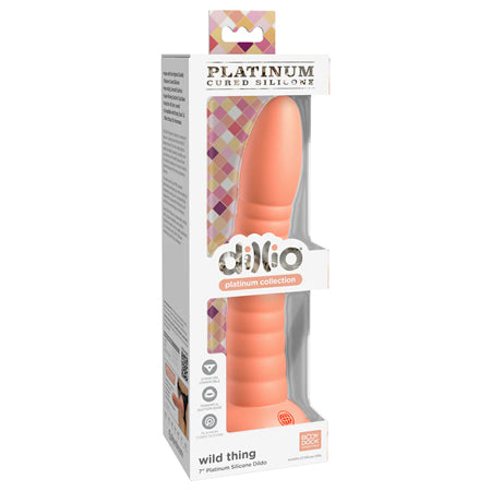 Dillio Platinum Collection Wild Thing 7 in. Silicone Dildo Peach - Not Very Vanilla