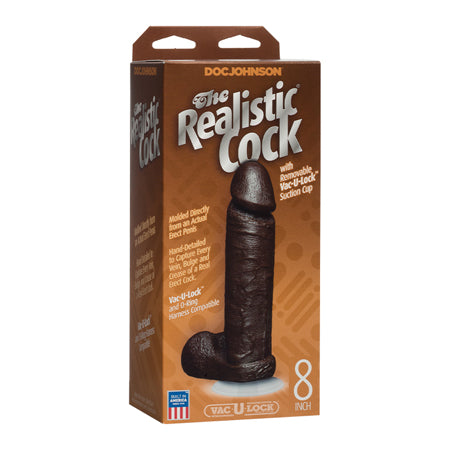 The Realistic Cock - 8 Inch Black - Not Very Vanilla