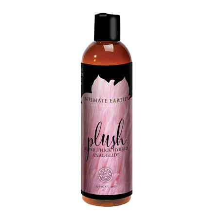 Intimate Earth Plush Super Thick Hybrid Anal Glide 4 oz. - Not Very Vanilla