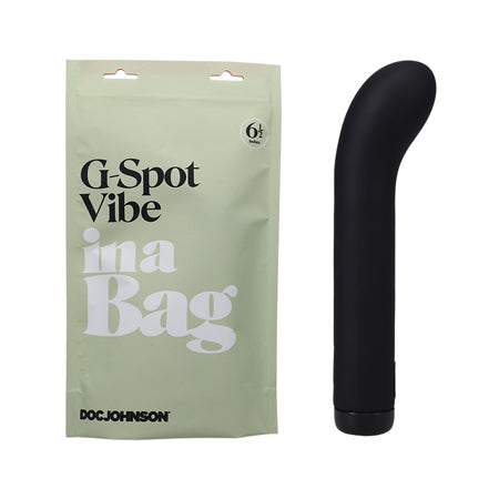 Doc Johnson G-Spot Vibe In A Bag Rechargeable Silicone Vibrator Black - Not Very Vanilla