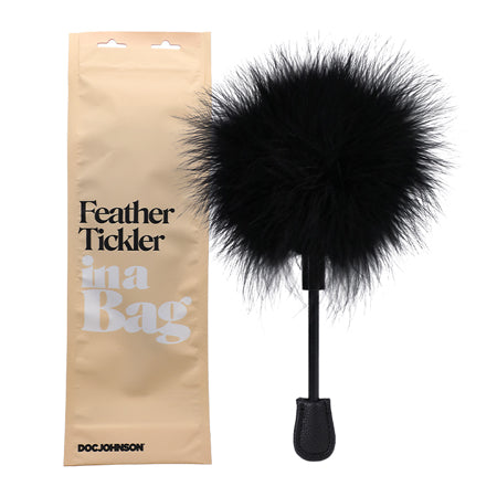 Doc Johnson Feather Tickler In A Bag Black - Not Very Vanilla