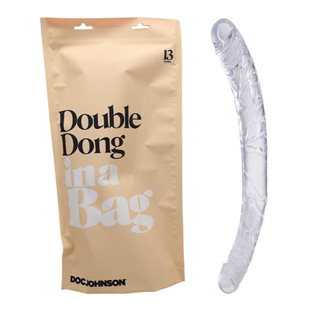 Doc Johnson Double Dong In A Bag 13 in. Dual Ended Dildo Clear - Not Very Vanilla