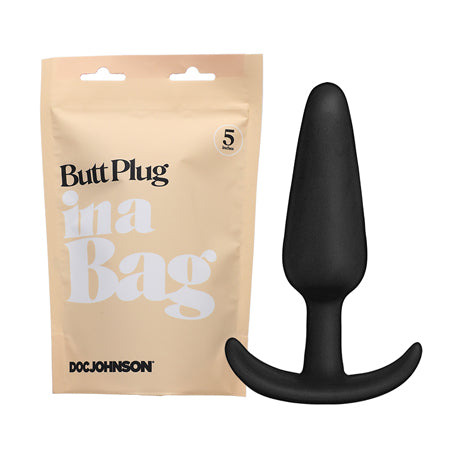 Doc Johnson Butt Plug In A Bag 5 in. Silicone Black - Not Very Vanilla