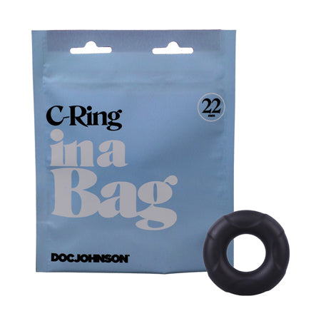 Doc Johnson C-Ring In A Bag Silicone Cockring Black - Not Very Vanilla