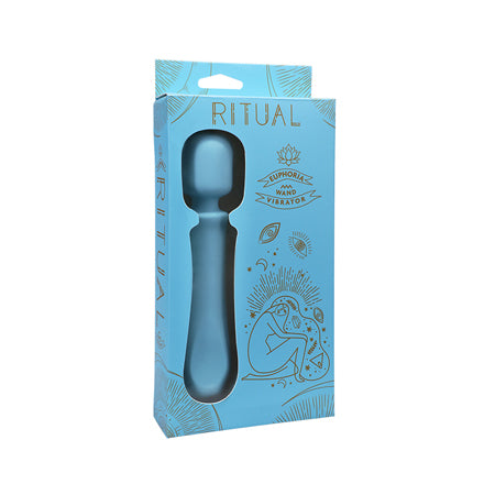 RITUAL Euphoria Rechargeable Silicone Wand Vibrator Blue - Not Very Vanilla