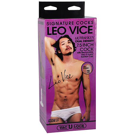 Signature Cocks Leo Vice ULTRASKYN 6 in. Dual Density Dildo with Removable Vac-U-Lock Suction Cup - Not Very Vanilla