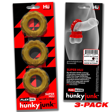 Hunkyjunk SuperHuj 3-Pack Cockrings Bronze Metallic - Not Very Vanilla