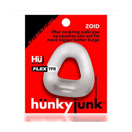 Hunkyjunk Zoid Trapezoid Lifter Cockring Clear Ice - Not Very Vanilla