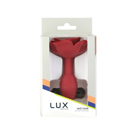 Lux Active Rose Silicone Butt Plug Red - Not Very Vanilla