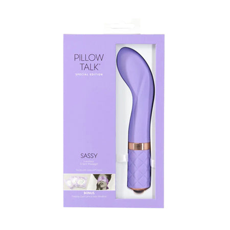 Pillow Talk Special Edition Sassy G-Spot Vibrator with Swarovski Crystal Purple - Not Very Vanilla