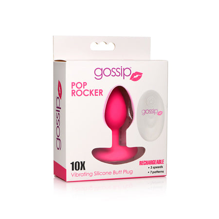 Curve Toys Gossip Pop Rocker Rechargeable Remote-Controlled Silicone Vibrating Anal Plug Magenta - Not Very Vanilla