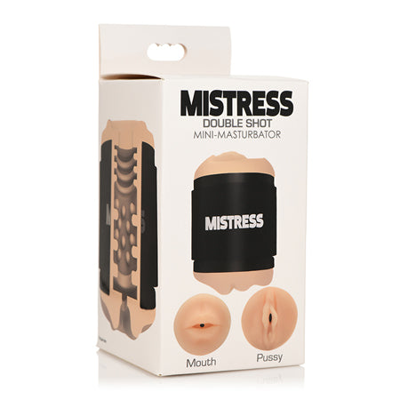 Curve Toys Mistress Double Shot Mini Masturbator Mouth & Pussy Light - Not Very Vanilla