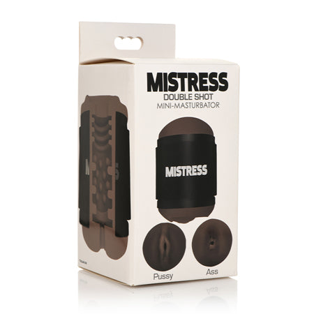 Curve Toys Mistress Double Shot Mini Masturbator Pussy & Ass Dark - Not Very Vanilla