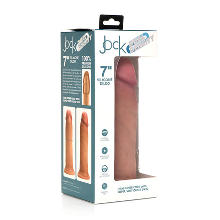 Curve Toys Jock Dual Density 7 in. Silicone Dildo with Suction Cup Light - Not Very Vanilla