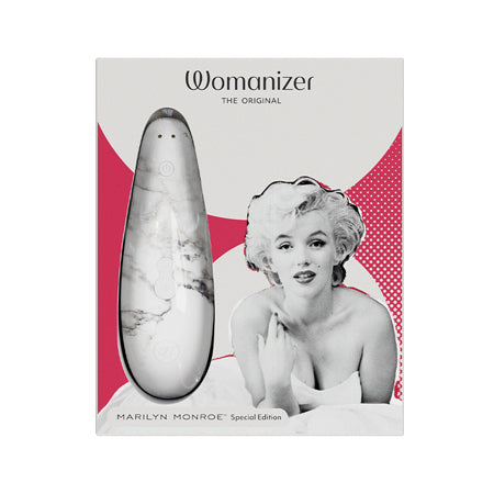 Womanizer x Marilyn Monroe Classic 2 Special Edition Pleasure Air Clitoral Stimulator White Marble - Not Very Vanilla