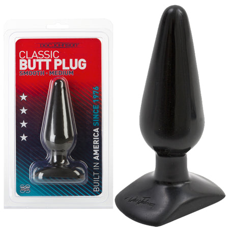 Medium Butt Plug (Black) - Not Very Vanilla