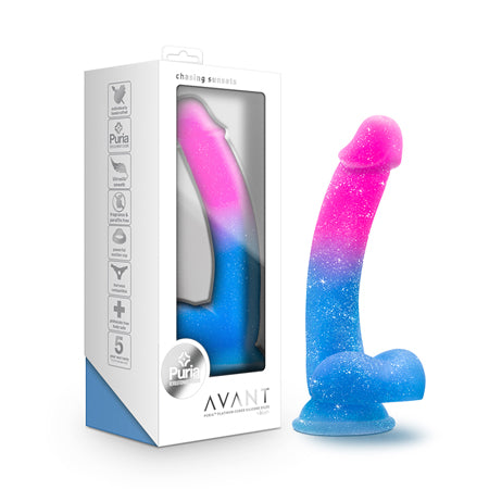 Blush Avant Chasing Sunsets 7.75 in. Silicone Dildo with Balls & Suction Cup Mermaid - Not Very Vanilla