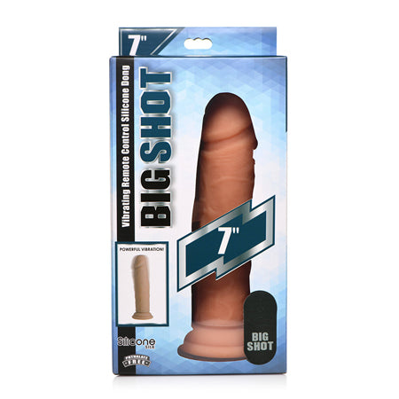 Curve Toys Big Shot 7 in. Vibrating Silicone Dildo with Suction Cup Light - Not Very Vanilla