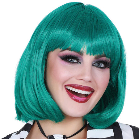 Mid-Length Bob Wig Teal - Not Very Vanilla