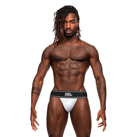 Male Power Modal Rib Jock White L/XL - Not Very Vanilla