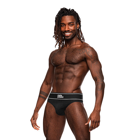 Male Power Modal Rib Bong Thong Black L/XL - Not Very Vanilla