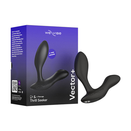 We-Vibe Vector+ Dual Stimulation Prostate Massager Charcoal Black - Not Very Vanilla