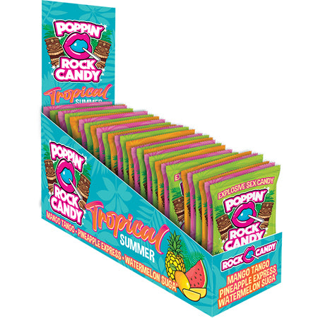 Poppin Rock Candy Tropical 36pc Display - Not Very Vanilla