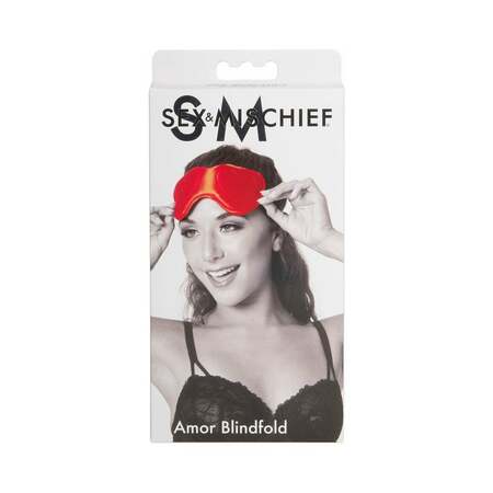 Sportsheets Sex & Mischief Amor Blindfold Red - Not Very Vanilla