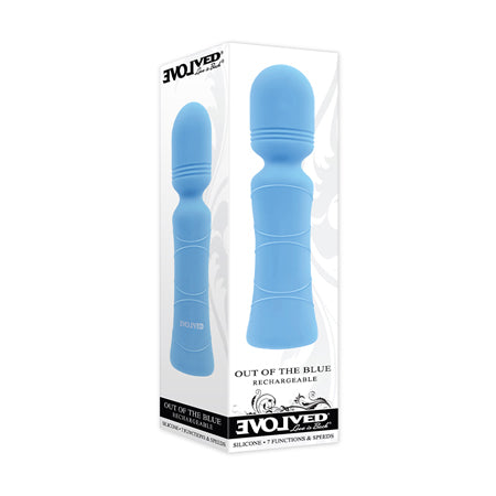 Evolved Out Of The Blue Rechargeable Silicone Wand Vibrator - Not Very Vanilla