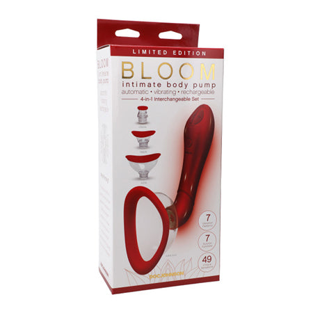 Bloom Intimate Body Pump Limited Edition Red Vibrating 4-In-1 Interchangeable Set - Not Very Vanilla